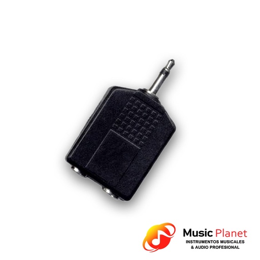 [(7) 3.5M6.5DM] Adaptador 2 Jack Mono 6.5 a Plug Mono 3.5 (Artekit 3.5M6.5DM) Plastico