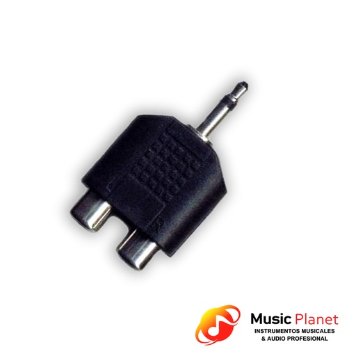 [3.5MDRCA] Adaptador 2 Jack RCA a Plug Mono 3.5 (Artekit 3.5MDRCA) Plastico