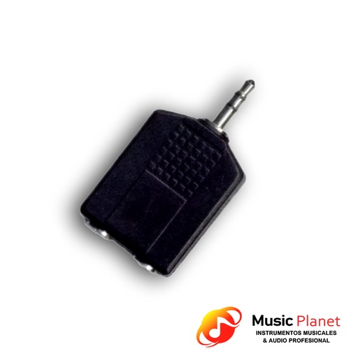 [3.5S6.5DS] Adaptador 2 Jack Stereo 6.5 a Plug Stereo 3.5 (Artekit 3.5S6.5DS) Plastico