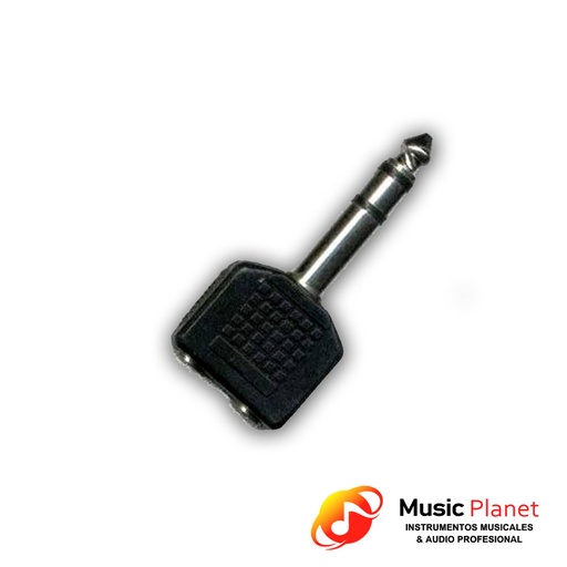 [(7) 6.5S3.5DM] Adaptador 2 Jack Mono 3.5 a Plug Stereo 6.5 (Artekit 6.5S3.5DM) Plastico
