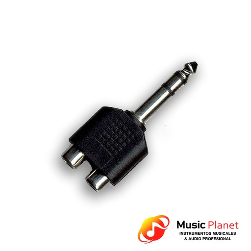 [6.5SDRCA] Adaptador 2 Jack RCA a Plug Stereo 6.5 (Artekit 6.5SDRCA) Plastico