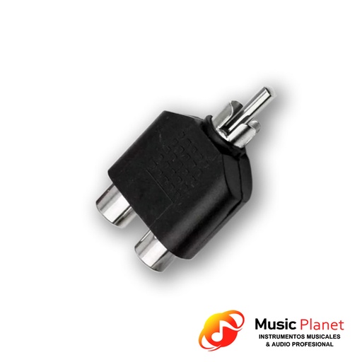 [(7) MC-RCADRCA] ​Adaptador 2 Jack RCA a Plug RCA (Artekit RCADRCA) Plastico​