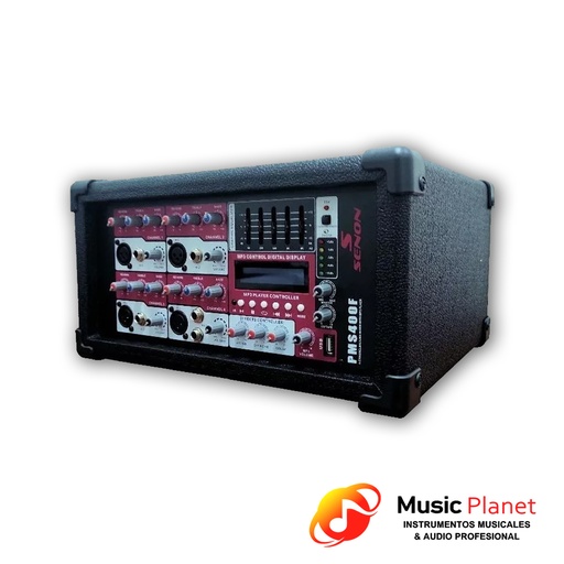 [(7) ME-PMS400F] Mixer SENON PMS400F 4 Canales Usb