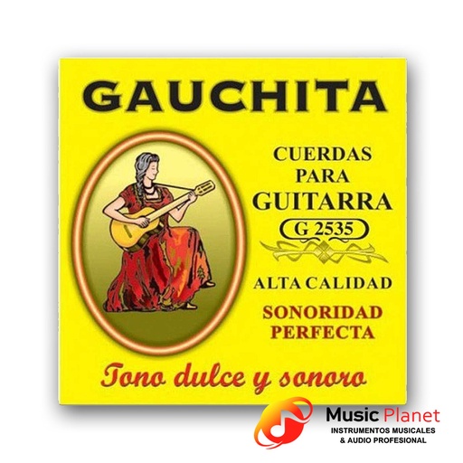 [(5) 81270] Encordado Guitarra Clasica / Criolla Gauchita G2535               