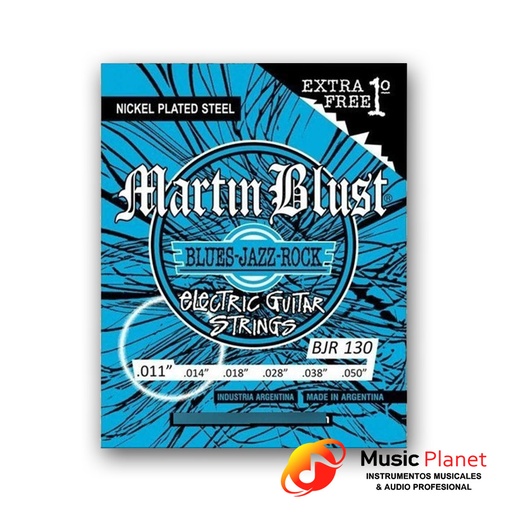 [(5) 6425] Encordado Guitarra Electrica Martin Blust BJR130              