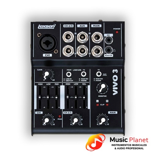 [T0410907004] Consola / Mixer Lexsen Vivo 3