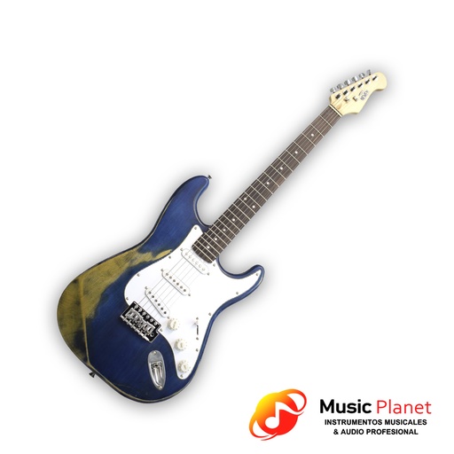 [F0941333036] Guitarra Electrica Newen RELIC ST Blue Wood