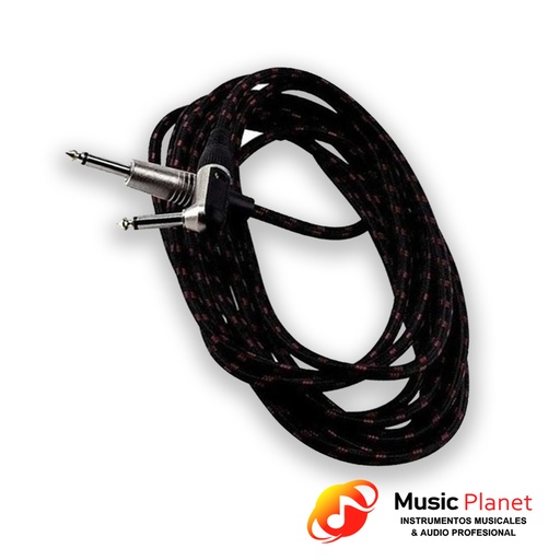 [T0840115044] Cable Plug Recto / Angulo Warwick RCL 30253 TC C/BLACK 3mts.