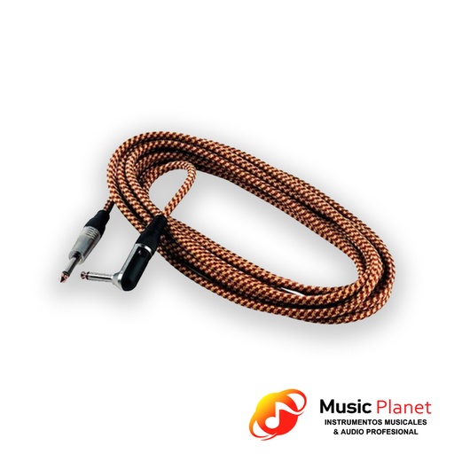 [(1) T0840115043] Cable Plug Recto / Angulo Warwick RCL 30253 TCH/BEIGE 3mts.