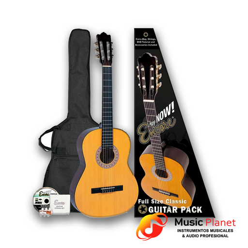 [(3) 24066300000] Guitarra Clasica / Criolla Encore ENC44OFT Pack