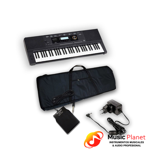 [(18)  CB-M361-BSP20-FD-FT] Teclado Organo Medeli M361 + Pedal Sustain + Funda + Fuente