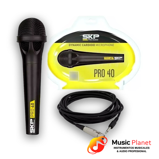 [F01387] Microfono Dinamico SKP Pro 40 Con Cable