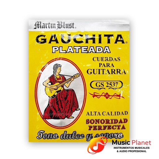 [GCT-GS2537] Encordado Guitarra Clasica Criolla Gauchita GS2537