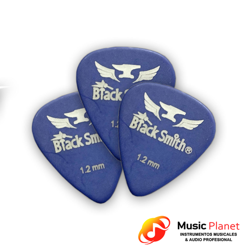[(18)  CB-P005BK-1.2-P3] Puas Guitarra / Ukelele Black Smith P005BK-H 1.2 Carbon (x3)  