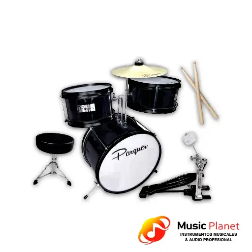 [(17) 057] Bateria Acustica Parquer 10030BK Negra