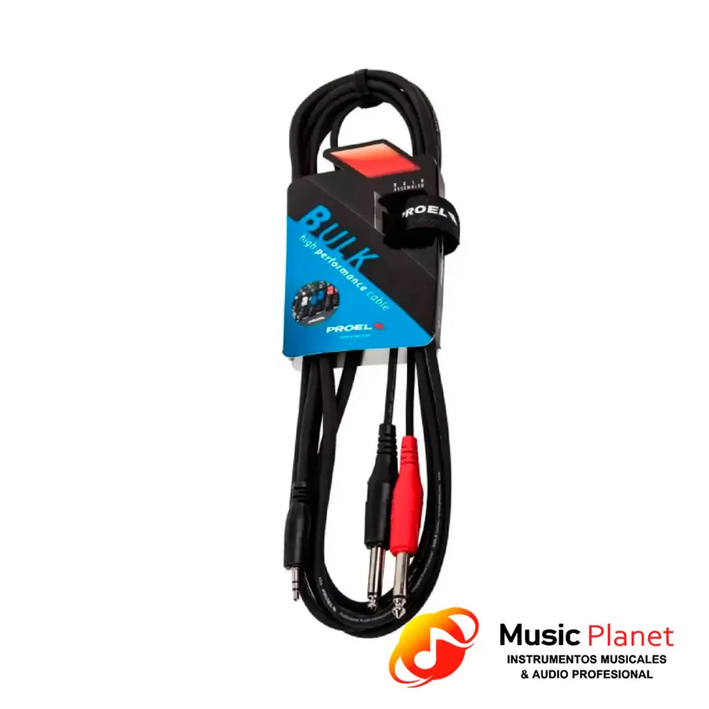 [BULK505LU18] Cable 2 Plug / Miniplug Stereo Proel Bulk 505 Lu18 - 1,8 Mts