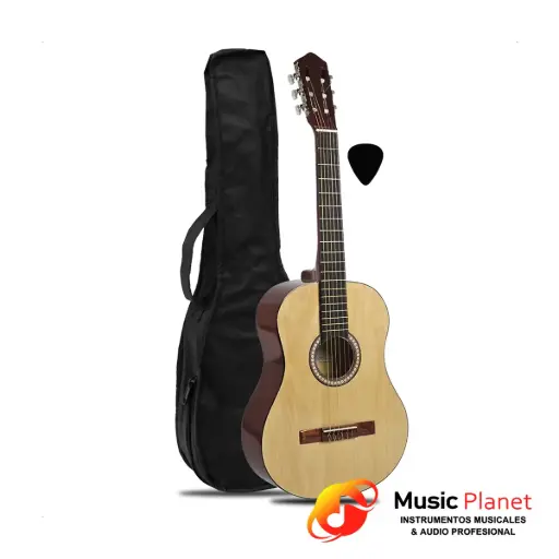 [LM 102202001] Guitarra Clasica / Criolla Morrison GE-01 4/4 - Natural - Funda 