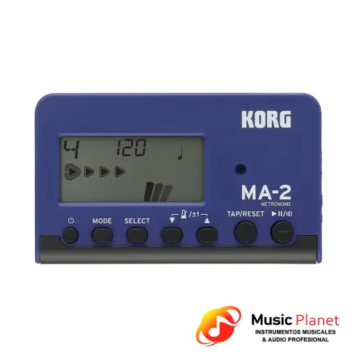 [(3) 478548100] Metrónomo Korg MA-2 Azul y Negro