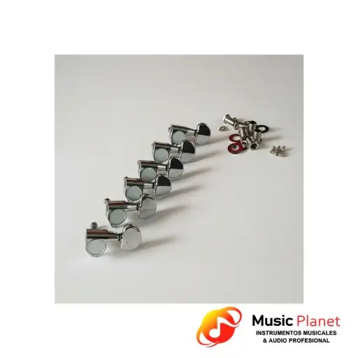 [(15) 200,300,003] Clavijero Guitarra Electrica Matrix - Gotoh 6L Paleta Chica - Cromado