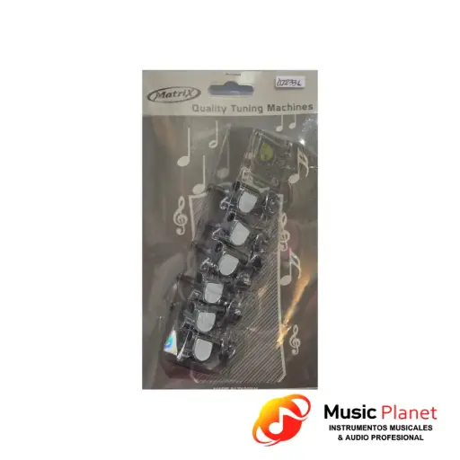 [(15) 200,300,005] Clavijero Guitarra Electrica Matrix - 6L Gotoh Paleta Grande - Cromado