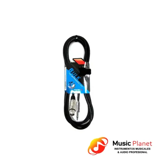 [(14) BULK200LU3] Cable Canon Hermbra/Plug Macho 6.3mm Mono Proel - BULK200LU3 - 3mts