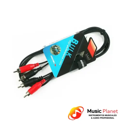 [(14) BULK545LU18] Cable 2 RCA-2 RCA Proel BULK545LU18 - 1,8mts.