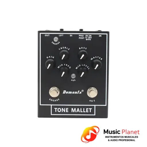 [(22D) 2502041310036250] Pedal Overdrive Demon FX - Tone Mallet - Negro