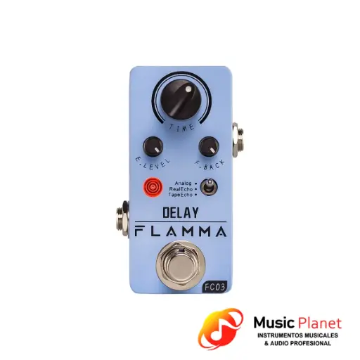 [(22D) 2112230950346552] Pedal Delay Flamma  - FC03 Delay Mini - Azul