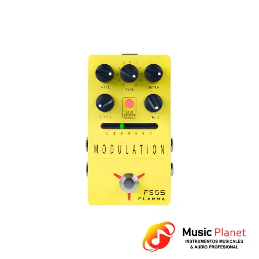 [(22D) 2211161221411572] Pedal Multiefecto Flamma - FS05 MODULATION - Amarillo