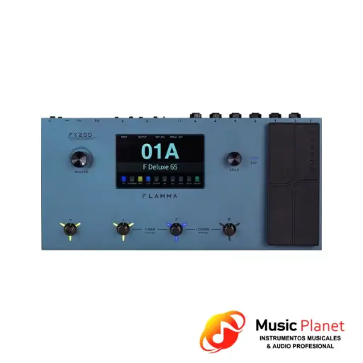 [(22D) 2306011027466706] Pedalera Multiefectos Flamma - FX200 - Azul