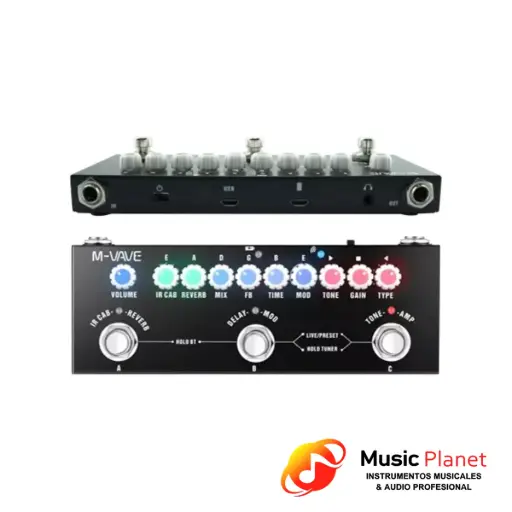 [(22D) 2007271554351728] Pedalera Multiefectos M-Vave - CUBE BABY GUITAR - Negro
