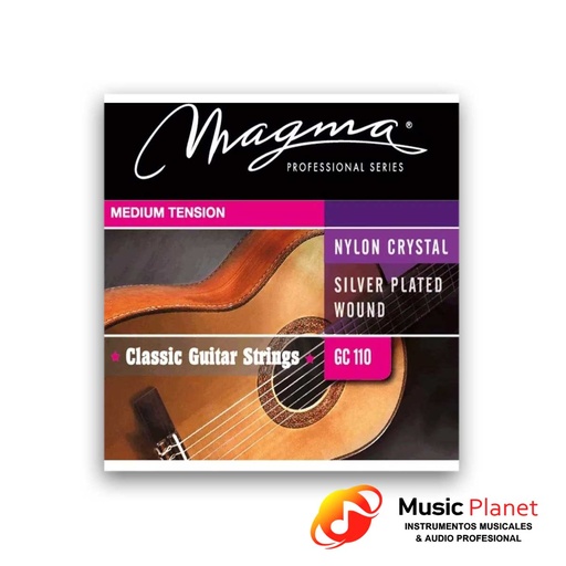 [(4) 523110] Encordado Guitarra Clasica / Criolla Magma GC110