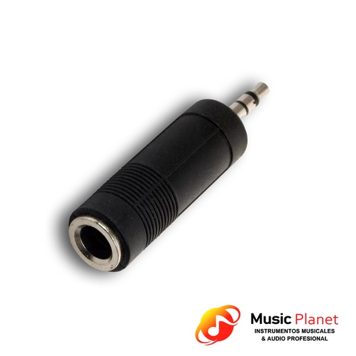 [(4) 570014] Adaptador Jack 6,5 a Plug 3,5 Estereo (08/09) Plastico