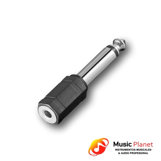 [(4) 570020] Adaptador Jack 3,5 a Plug 6,5 Mono (08/30) Plastico