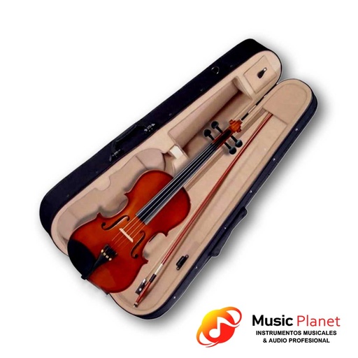 [(4) 900096] Violin Palatino 4/4 c/arco y estuche